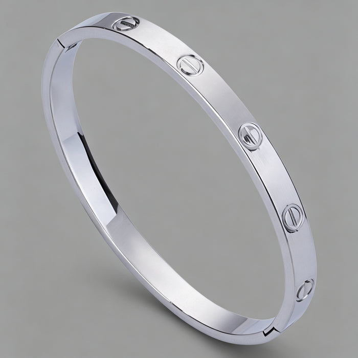 Wholesale Love Design Rhinestone Bracelet 18K Gold Plated Titanium Steel Geometric Buckle Women S Fashion Jewelry Boutique Resale Gift