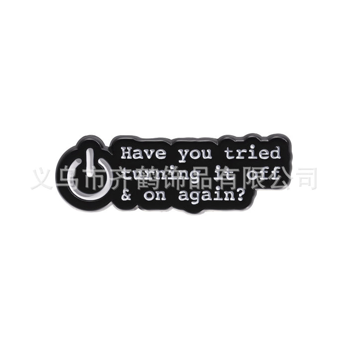 Wholesale Creative Circus English Letter Brooch Geometric Funny Badge Pin Zinc Alloy