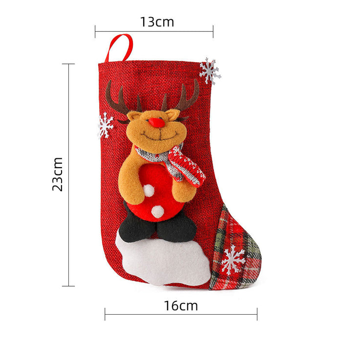 Wholesale Christmas Stockings Christmas Gift Bag Christmas Small Stockings Pendant Christmas Tree Hanging Ornament Bag