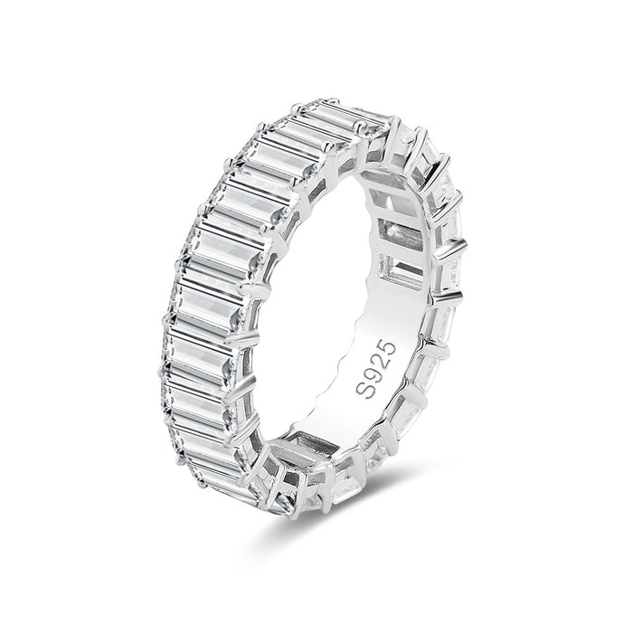 Wholesale Diamond Ring Single Wear Stacked Wear Emerald Diamond Ring