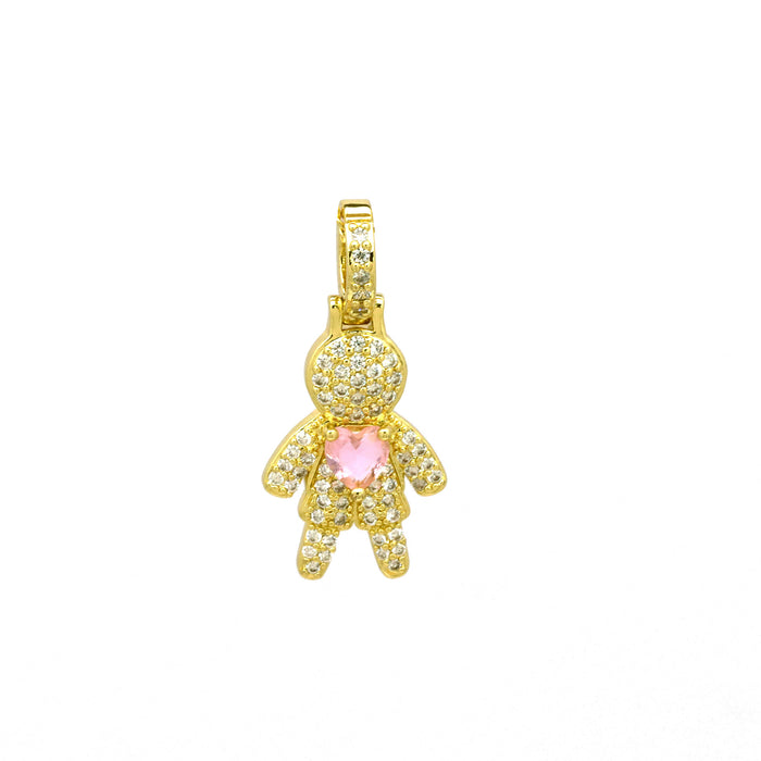 Wholesale Love heart copper gold-plated inlaid colorful zircon pendant high-end full zircon necklace