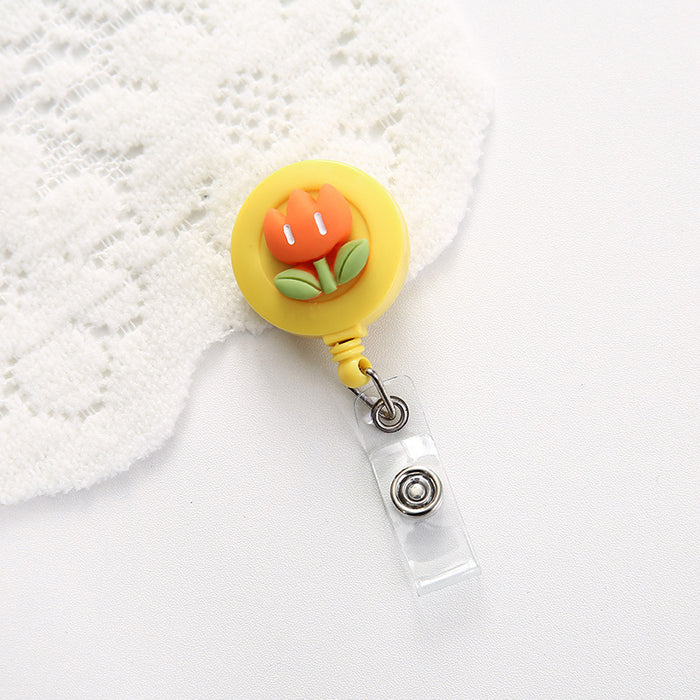 Wholesale Cute Resin Decorative Round Easy Pull Keychain JDC-KC-GangSheng001