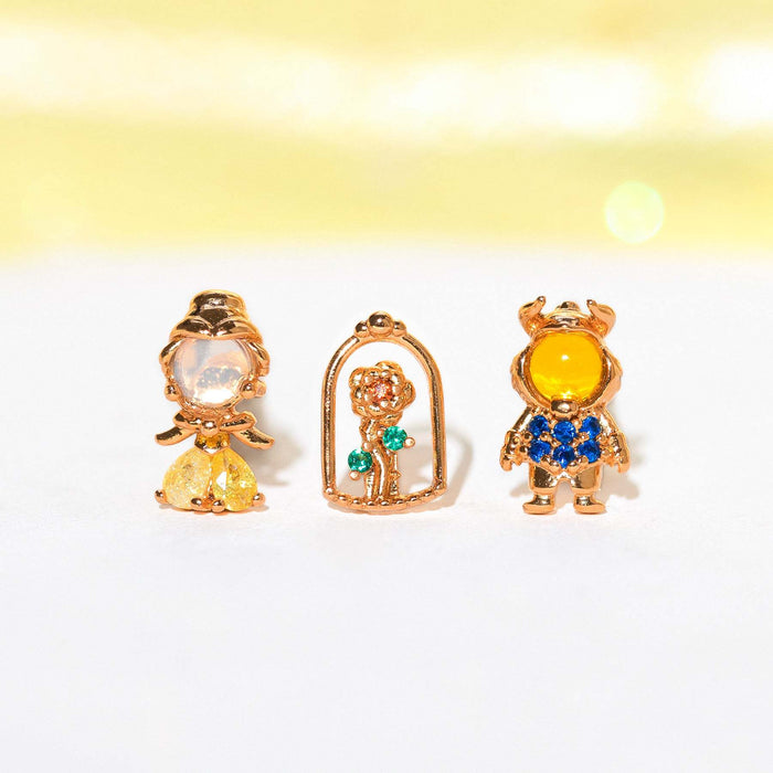 Wholesale  cartoon three-piece earrings suit zircon earrings