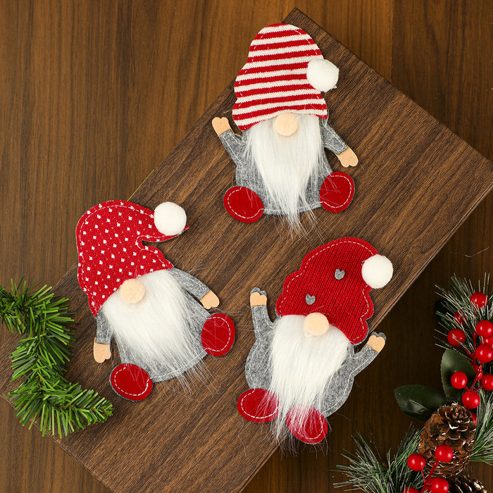 Wholesale dwarf knife and fork set for the old man without face Rudolph tableware set Christmas hotel table decoration supplies