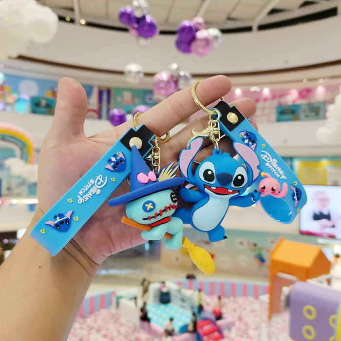 Wholesale Cartoon Trendy Cute Exquisite Couple School Bag Doll Pendant Keychain JDC-KC-HuJian004