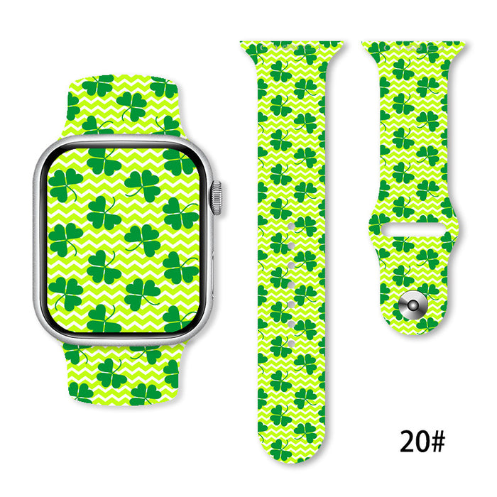 Wholesale Printed Silicone Watch Strap Wrist Strap JDC-WD-NuoQi067