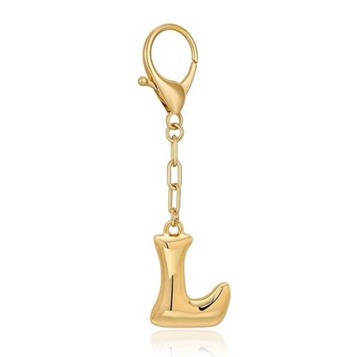 Wholesale 26 Bubble Letter Metal English Letter Keychain