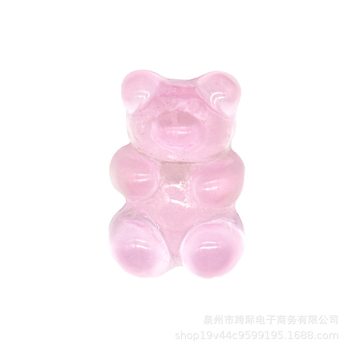 Wholesale Creative Transparent Acrylic Light Color Transparent Bear DIY Shoes Flower Shoes Buckle Accessories Accessories