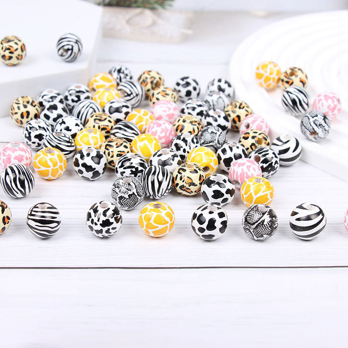 Wholesale Animal Loose Bead Hemp Rope Tassel Wood Bead Skewers JDC-BDS-TianYue010