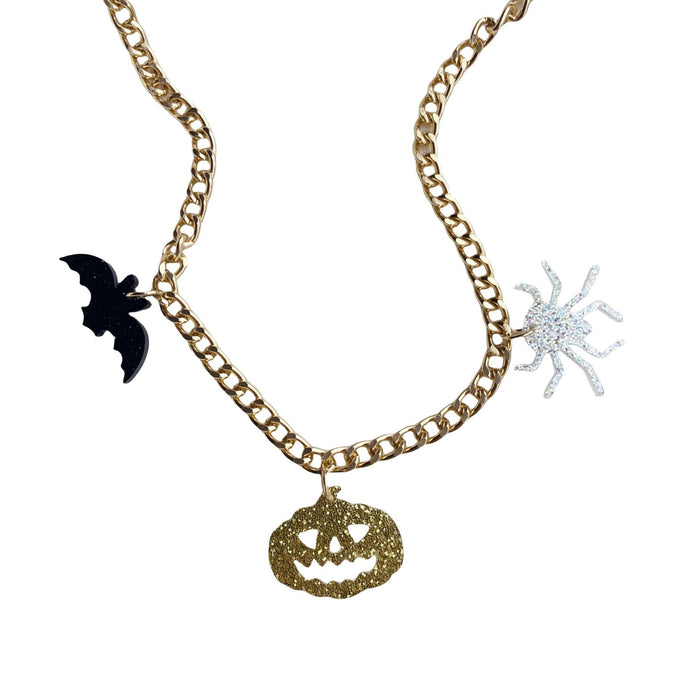 Wholesale Acrylic necklace, bat, pumpkin, candy, ghost, cute, funny, creative ornament