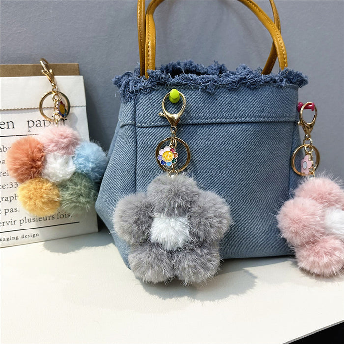 Wholesale Sakura Fur Ball Keychain JDC-KC-KaiY013