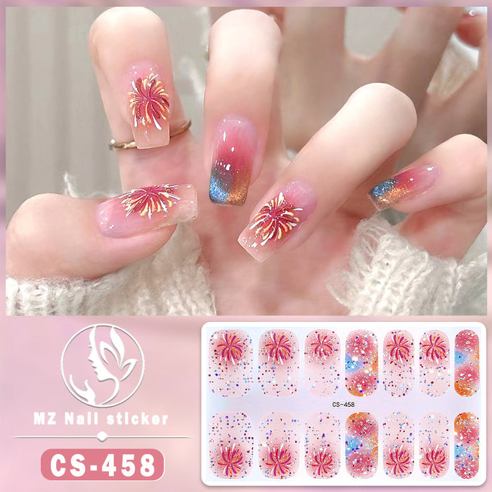 Wholesale Colorful Fireworks Nail Stickers Nail Art Stickers JDC-NS-ARS007