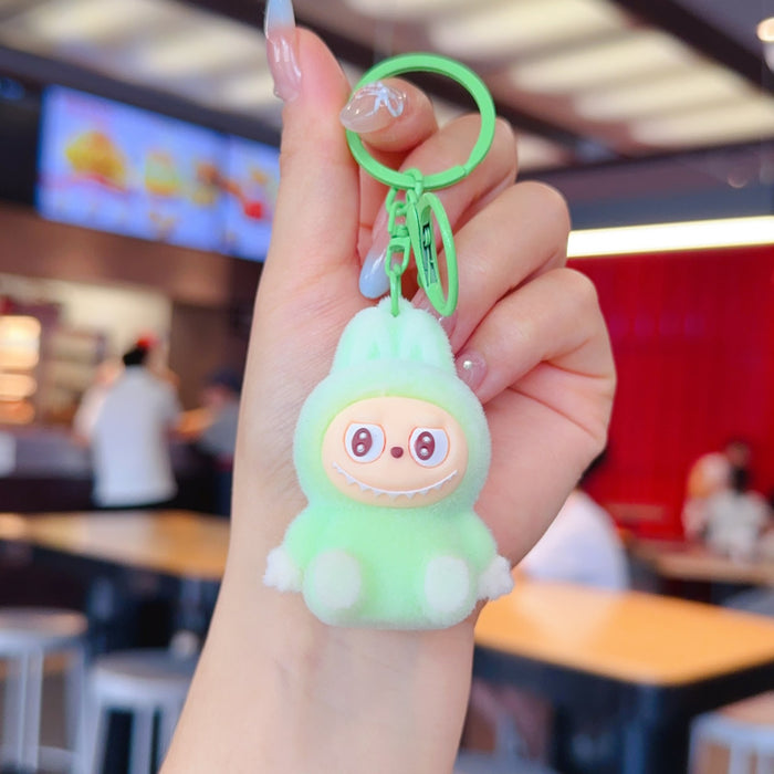 Wholesale 3D flocked cute cartoon keychain