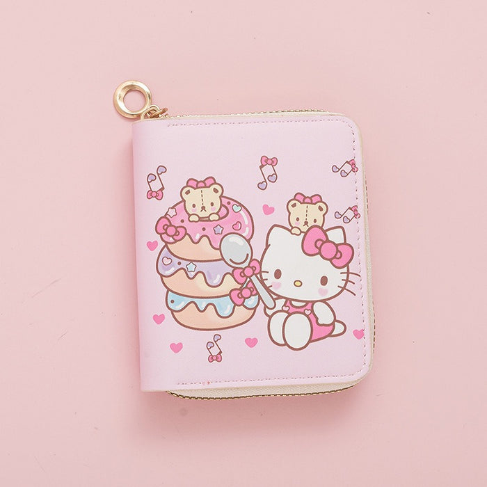 Wholesale Short Wallet Cute Cartoon Student Mini Zipper Ladies Fashion Kitty Coin Purse JDC-WT-QT006