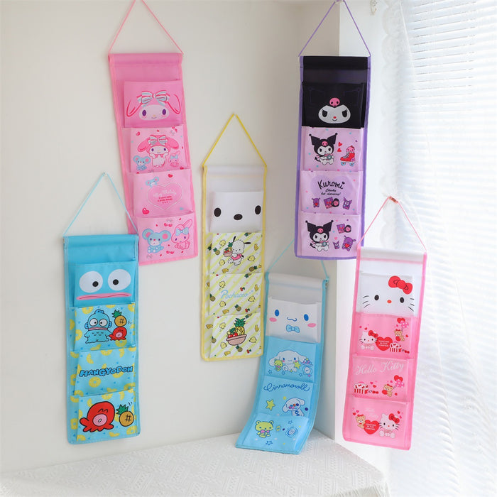 Wholesale Household Convenient Hanging Bag Cartoon 4-Grid Cotton and Hemp Storage Bag (S) JDC-CS-YC002