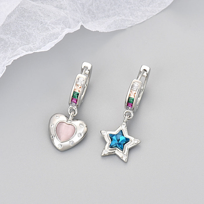 Wholesale Asymmetric earrings, niche, light luxury, high-end, ear buckle, retro earrings