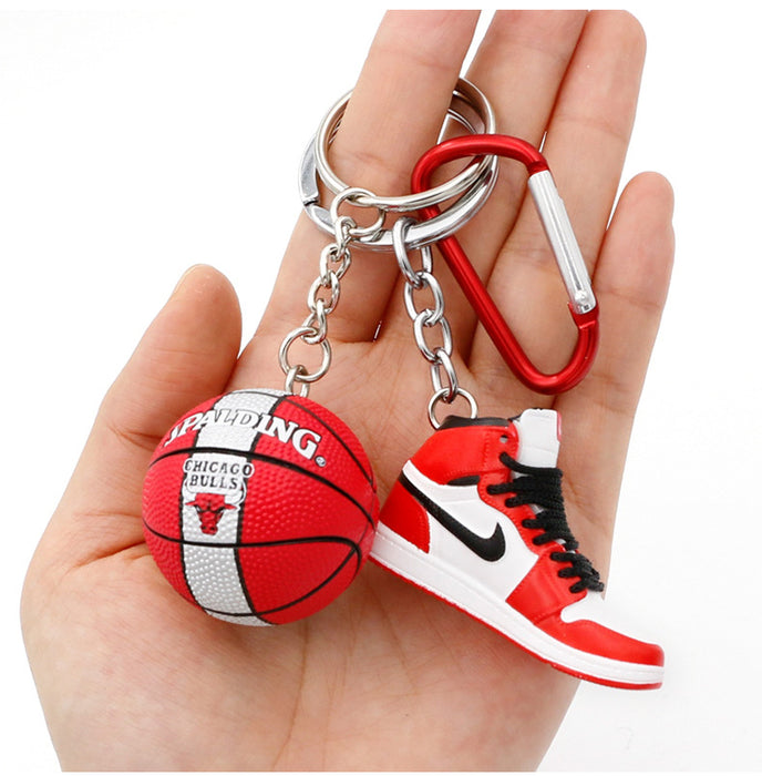 Wholesale PVC Mini Basketball Shoe Keychain JDC-KC-QLPing008