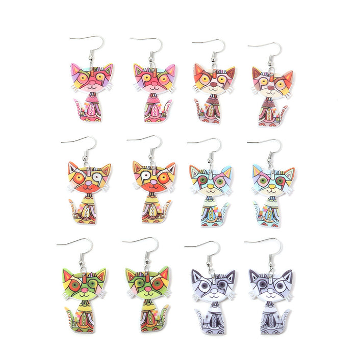 Wholesale Cute Cartoon Cat Earrings