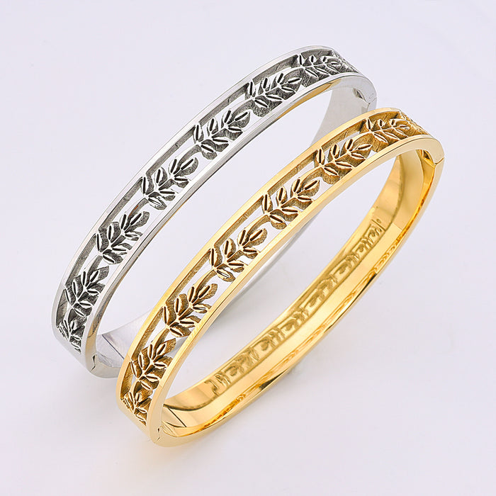 Wholesale Minimalist punk style titanium steel bracelet, women's jewelry retro bracelet