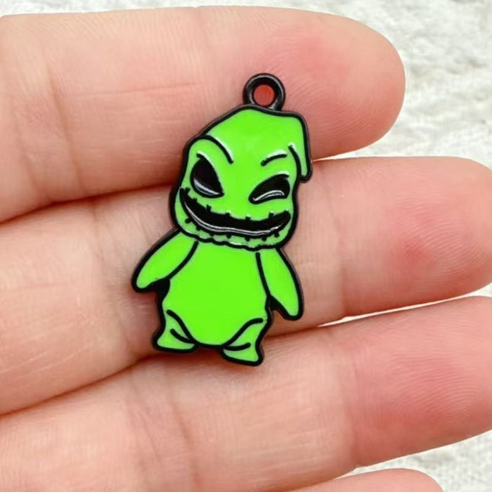 Wholesale 10pcs  Series Monster DIY Alloy Drip Pendant Keychain Earrings Bag Charm