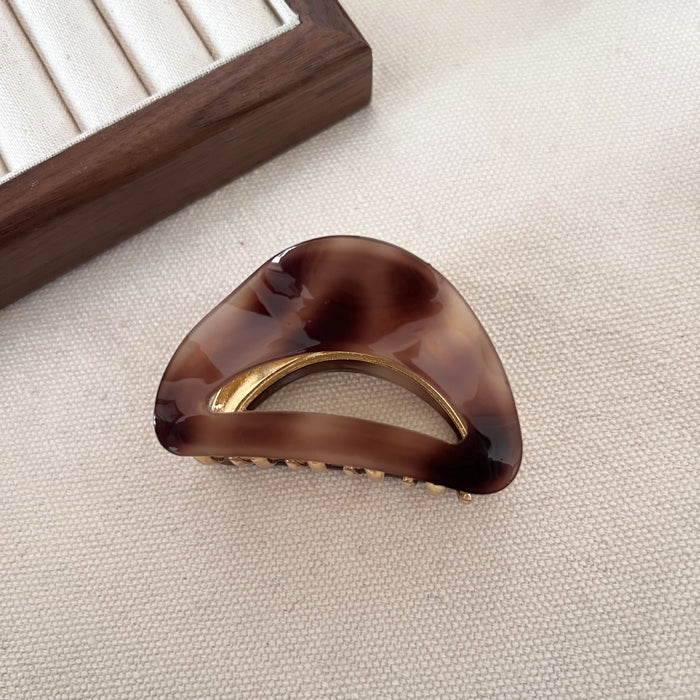 Wholesale Exquisite small clip, simple half zip hair clip, high-end retro leopard print shark clip headband