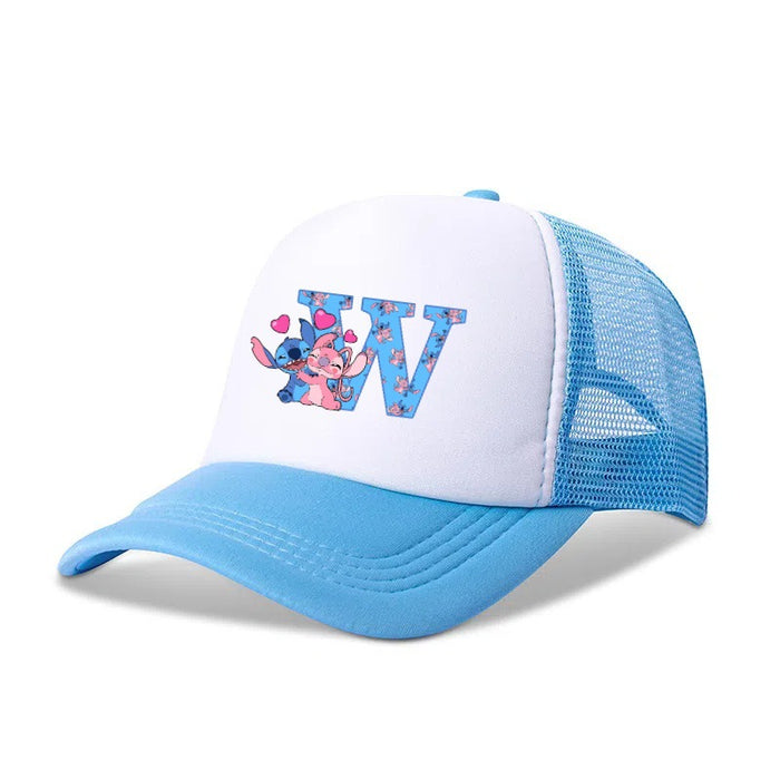 Wholesale Cartoon letter print baseball cap net breathable dome cap