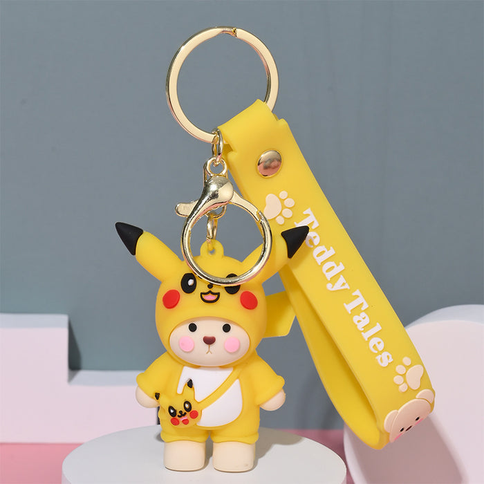 Wholesale Cartoon Doll Silicone Keychain JDC-KC-HongSheng004