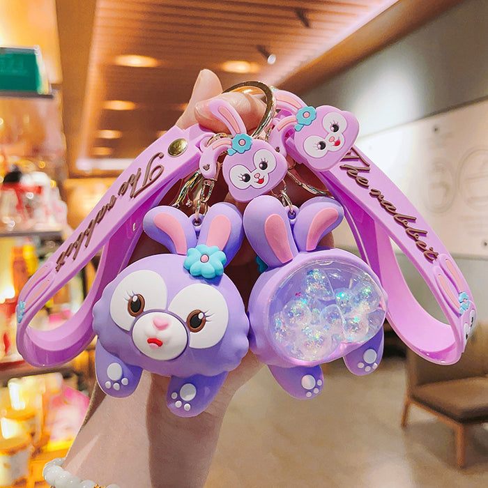 Wholesale creative oil key chain exquisite quicksand key chain women's bag pendant JDC-KC-ShuoT001