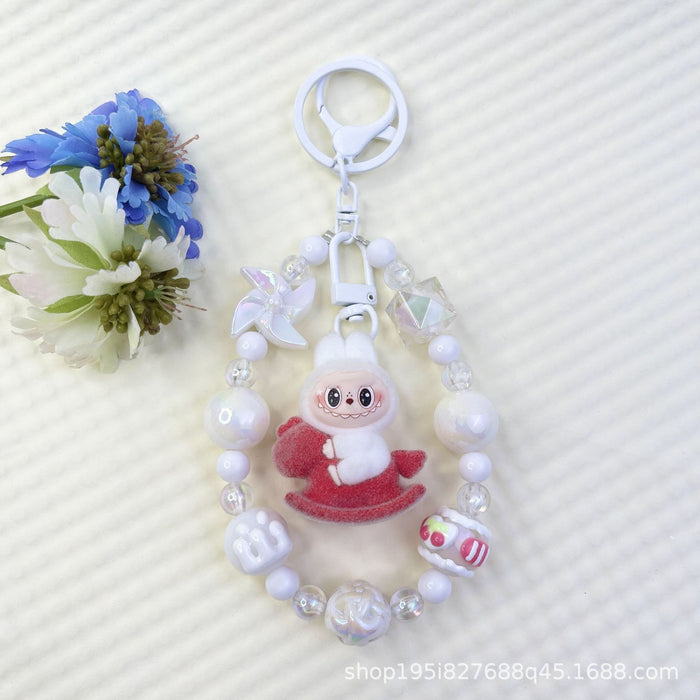 Wholesale New Flocked Wizard Plush Cute Phone Chain Keychain Bag Doll Pendant Accessories