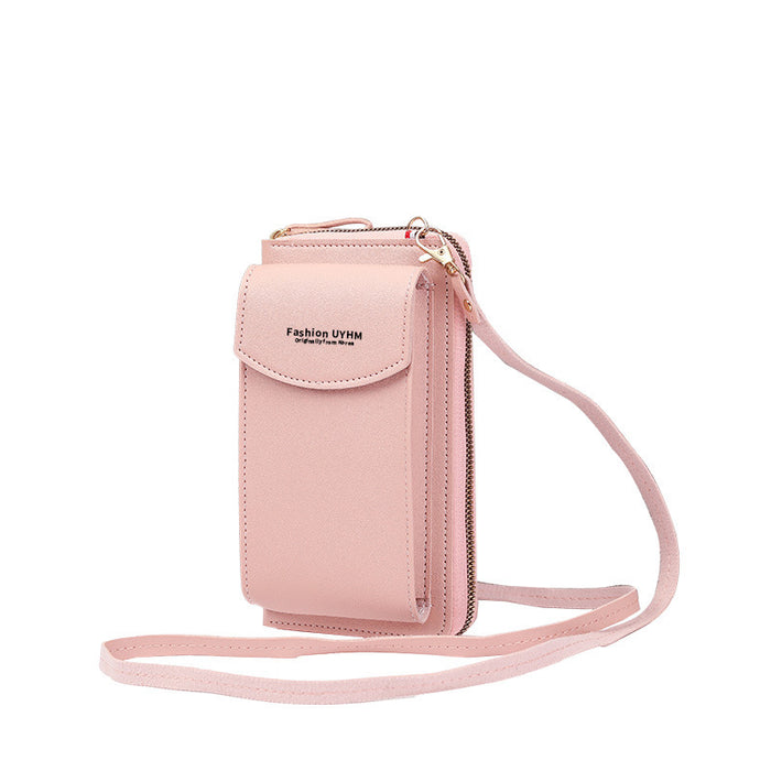 Wholesale Fresh Sweet Printed PU Crossbody Phone Bag Wallet for Women Gift Resale MOQ≥3