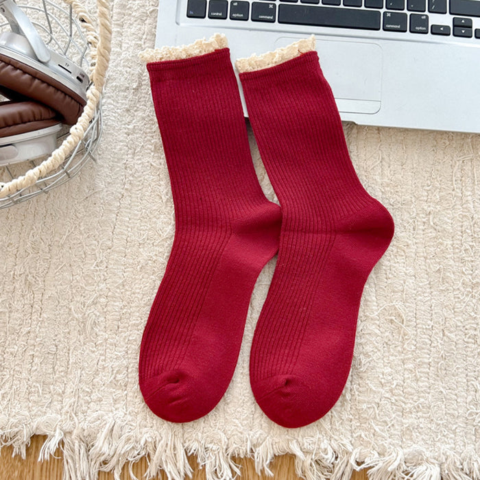 Wholesale Vintage mid tube pile socks for wearing and matching socks