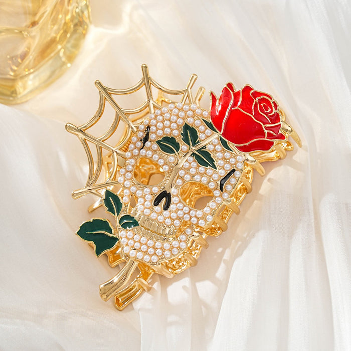 Wholesale  Skull Design Women S Alloy Hair Claw Clip Stylish Decorative Hair Accessory For Everyday Styling Or Boutique Resale