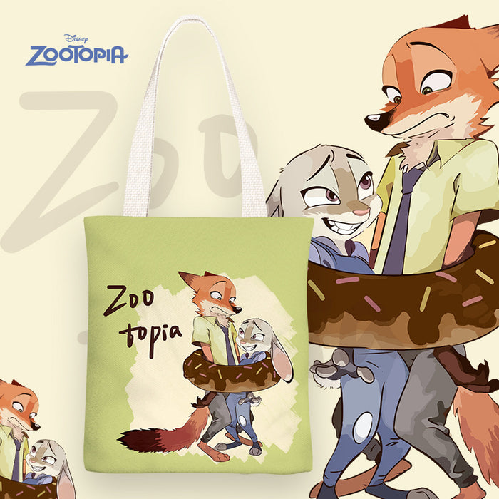 Wholesale Cartoon anime pattern canvas single-shoulder shopping bags