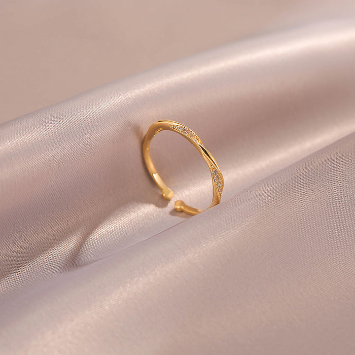 Wholesale 18K gold opening adjustable ring index finger opening student