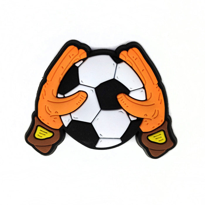 Wholesale 10PCS Cartoon Football Sports Series PVC Hole Shoes Shoe Buckle JDC-SC-WanX008