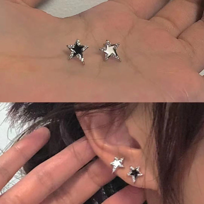 Wholesale 925 Silver Irregular Five-pointed Star Earrings and Ear Clips JDC-ES- XiangDuan002