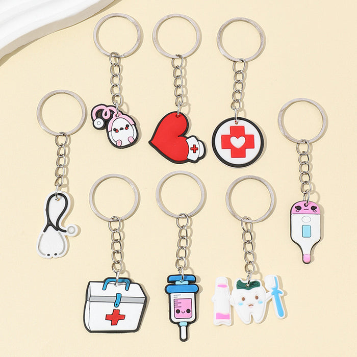 Wholesale Nurses Day Series Silicone Keychain JDC-KC-RongRui011