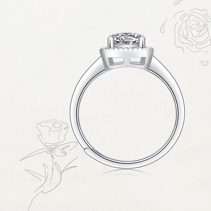 Wholesale 925 silver moissanite ring