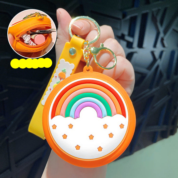 Wholesale Rainbow Silicone Cartoon Key Wallet