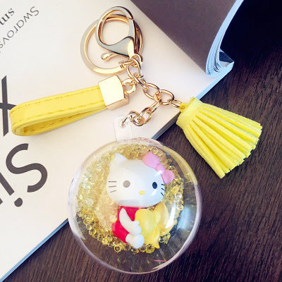 Space space gato muñeca gato llavero de cuero borlas de cuerda jdc-kc-weiy002