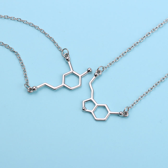Wholesale Creative and personalized chemical molecule pendant choker necklace