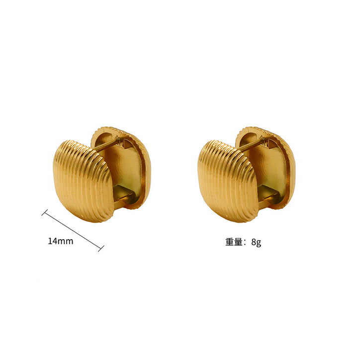 Wholesale Geometric Ear Buckle Heart Shaped Shell Earrings