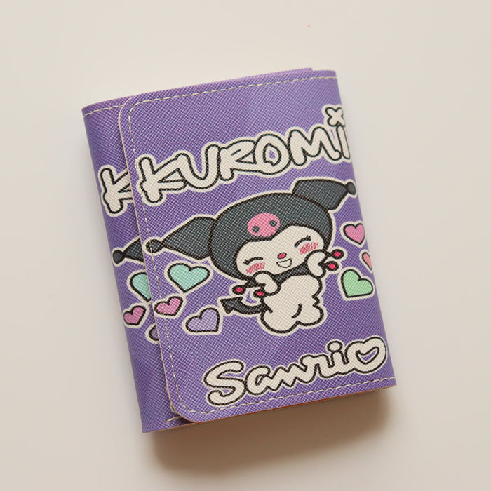 Wholesale PU Cartoon Cute Kuromi Tri-fold Wallets JDC-WT-Jumei010