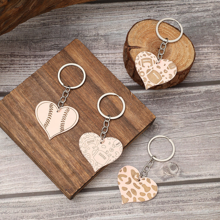 Wholesale Western Style Wooden Keychain JDC-KC-YiTian002