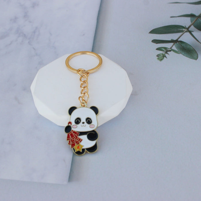 Wholesale Panda keychain  bag pendant  cartoon small gift key chain ornaments