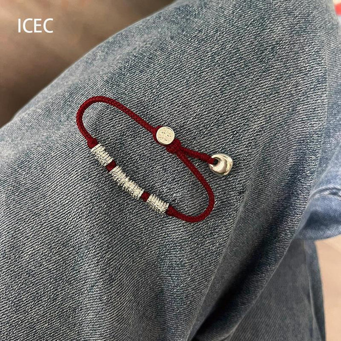 Wholesale Red rope bracelet, light luxury, niche hand decoration, hand woven hand rope