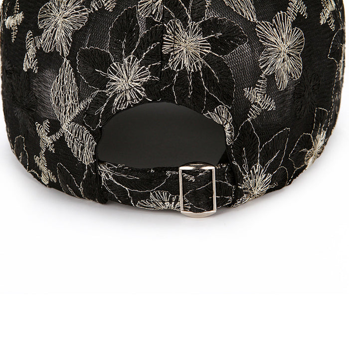 Wholesale Hat, mesh cap, breathable baseball cap, lace flower duckbill cap, fashionable and casual sunshade and sun protection cap