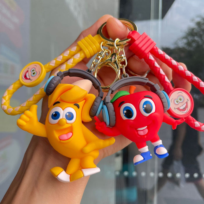 Wholesale Fruit keychain cute doll backpack hanging car decoration
