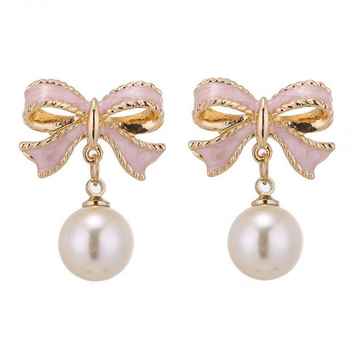 Wholesale S925 Silver Needle Oil Drops Earrings Internet Celebrity All-match Pearl Earrings