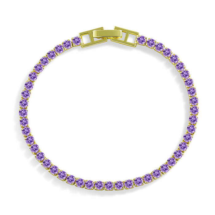 Wholesale Diamond-Set Contion Tennis Bracelet - Stylish Cubic Zirconia Cuff for Women - Boutique Resale